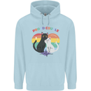 LGBT Proud Couple Funny Gay Cats Mens 80% Cotton Hoodie Light Blue