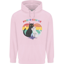 LGBT Proud Couple Funny Gay Cats Mens 80% Cotton Hoodie Light Pink