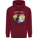LGBT Proud Couple Funny Gay Cats Mens 80% Cotton Hoodie Maroon