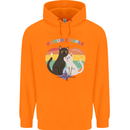 LGBT Proud Couple Funny Gay Cats Mens 80% Cotton Hoodie Orange