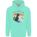 LGBT Proud Couple Funny Gay Cats Mens 80% Cotton Hoodie Peppermint