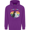 LGBT Proud Couple Funny Gay Cats Mens 80% Cotton Hoodie Purple