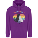 LGBT Proud Couple Funny Gay Cats Mens 80% Cotton Hoodie Purple