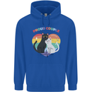 LGBT Proud Couple Funny Gay Cats Mens 80% Cotton Hoodie Royal Blue