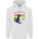 LGBT Proud Couple Funny Gay Cats Mens 80% Cotton Hoodie White