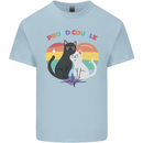 LGBT Proud Couple Funny Gay Cats Mens Cotton T-Shirt Tee Top Light Blue