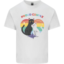 LGBT Proud Couple Funny Gay Cats Mens Cotton T-Shirt Tee Top White
