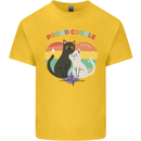 LGBT Proud Couple Funny Gay Cats Mens Cotton T-Shirt Tee Top Yellow