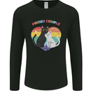 LGBT Proud Couple Funny Gay Cats Mens Long Sleeve T-Shirt Black