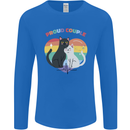 LGBT Proud Couple Funny Gay Cats Mens Long Sleeve T-Shirt Royal Blue