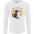 LGBT Proud Couple Funny Gay Cats Mens Long Sleeve T-Shirt White