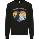 LGBT Proud Couple Funny Gay Cats Mens Sweatshirt Jumper Black