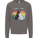 LGBT Proud Couple Funny Gay Cats Mens Sweatshirt Jumper Charcoal