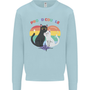 LGBT Proud Couple Funny Gay Cats Mens Sweatshirt Jumper Light Blue