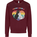 LGBT Proud Couple Funny Gay Cats Mens Sweatshirt Jumper Maroon
