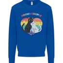LGBT Proud Couple Funny Gay Cats Mens Sweatshirt Jumper Royal Blue