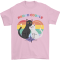 LGBT Proud Couple Funny Gay Cats Mens T-Shirt Cotton Gildan Light Pink