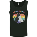 LGBT Proud Couple Funny Gay Cats Mens Vest Tank Top Black