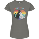 LGBT Proud Couple Funny Gay Cats Womens Petite Cut T-Shirt Charcoal