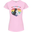 LGBT Proud Couple Funny Gay Cats Womens Petite Cut T-Shirt Light Pink