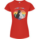 LGBT Proud Couple Funny Gay Cats Womens Petite Cut T-Shirt Red
