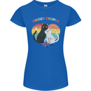 LGBT Proud Couple Funny Gay Cats Womens Petite Cut T-Shirt Royal Blue