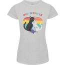 LGBT Proud Couple Funny Gay Cats Womens Petite Cut T-Shirt Sports Grey