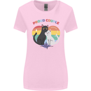LGBT Proud Couple Funny Gay Cats Womens Wider Cut T-Shirt Light Pink