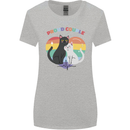 LGBT Proud Couple Funny Gay Cats Womens Wider Cut T-Shirt Sports Grey
