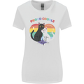 LGBT Proud Couple Funny Gay Cats Womens Wider Cut T-Shirt White