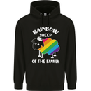 LGBT Rainbow Sheep Funny Gay Pride Day Childrens Kids Hoodie Black