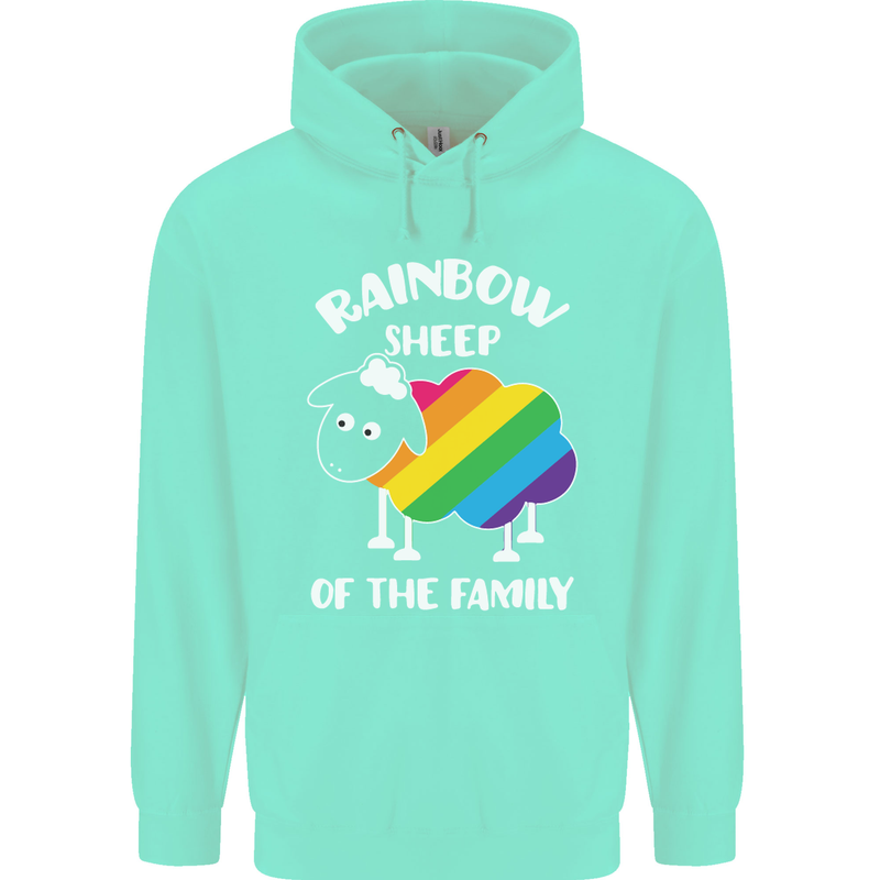 LGBT Rainbow Sheep Funny Gay Pride Day Childrens Kids Hoodie Peppermint