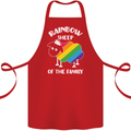 LGBT Rainbow Sheep Funny Gay Pride Day Cotton Apron 100% Organic Red