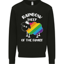 LGBT Rainbow Sheep Funny Gay Pride Day Kids Sweatshirt Jumper Black