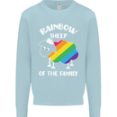 LGBT Rainbow Sheep Funny Gay Pride Day Kids Sweatshirt Jumper Light Blue