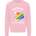 LGBT Rainbow Sheep Funny Gay Pride Day Kids Sweatshirt Jumper Light Pink