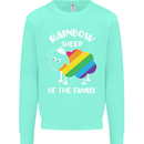 LGBT Rainbow Sheep Funny Gay Pride Day Kids Sweatshirt Jumper Peppermint