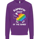 LGBT Rainbow Sheep Funny Gay Pride Day Kids Sweatshirt Jumper Purple