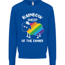 LGBT Rainbow Sheep Funny Gay Pride Day Kids Sweatshirt Jumper Royal Blue