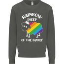 LGBT Rainbow Sheep Funny Gay Pride Day Kids Sweatshirt Jumper Storm Grey