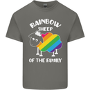 LGBT Rainbow Sheep Funny Gay Pride Day Kids T-Shirt Childrens Charcoal