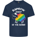 LGBT Rainbow Sheep Funny Gay Pride Day Kids T-Shirt Childrens Navy Blue
