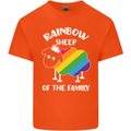 LGBT Rainbow Sheep Funny Gay Pride Day Kids T-Shirt Childrens Orange