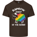 LGBT Rainbow Sheep Funny Gay Pride Day Mens Cotton T-Shirt Tee Top Dark Chocolate