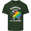 LGBT Rainbow Sheep Funny Gay Pride Day Mens Cotton T-Shirt Tee Top Forest Green