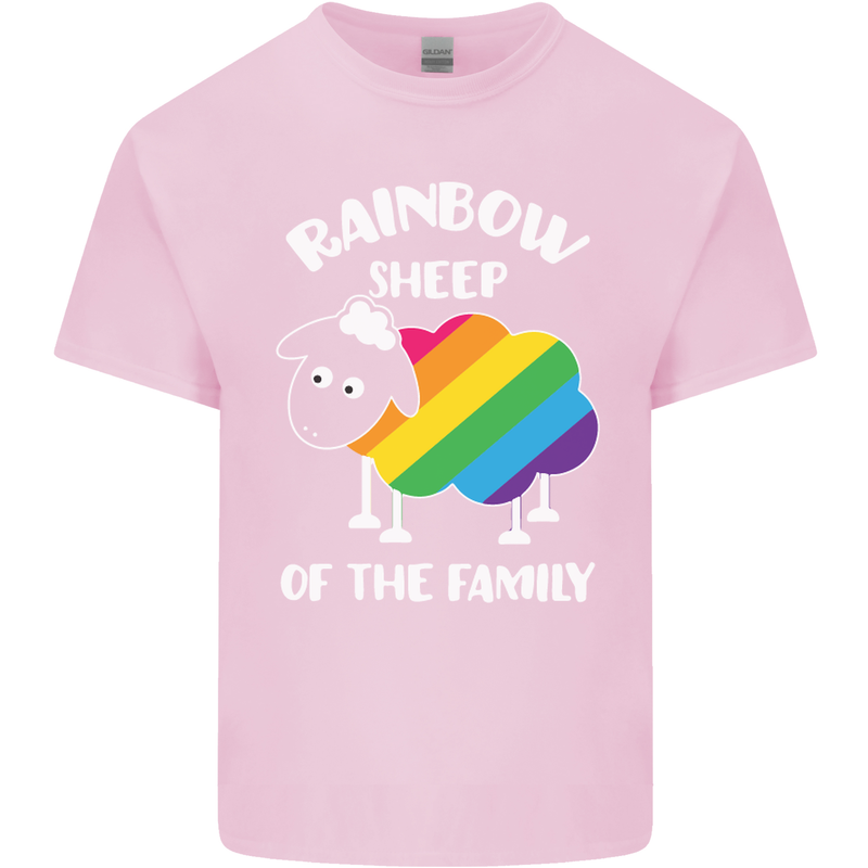 LGBT Rainbow Sheep Funny Gay Pride Day Mens Cotton T-Shirt Tee Top Light Pink