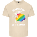 LGBT Rainbow Sheep Funny Gay Pride Day Mens Cotton T-Shirt Tee Top Natural