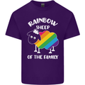 LGBT Rainbow Sheep Funny Gay Pride Day Mens Cotton T-Shirt Tee Top Purple