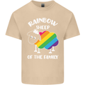LGBT Rainbow Sheep Funny Gay Pride Day Mens Cotton T-Shirt Tee Top Sand