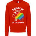 LGBT Rainbow Sheep Funny Gay Pride Day Mens Sweatshirt Jumper Bright Red